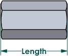 Coupling nut dimensions